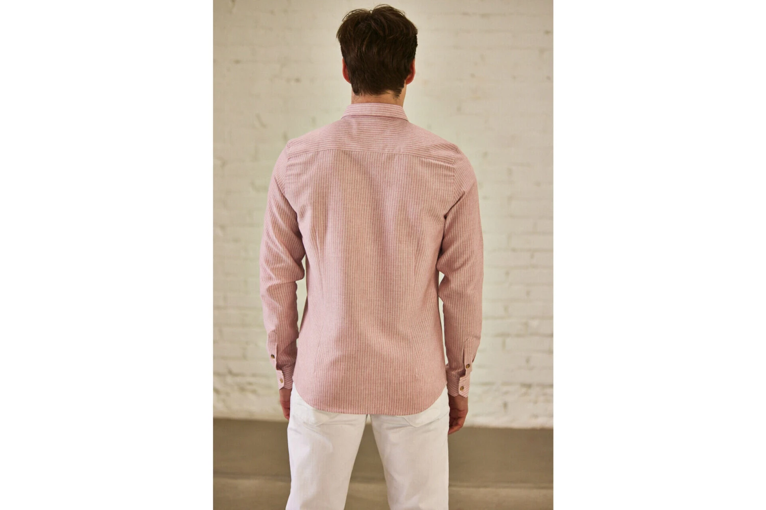 Freeman T. Porter Yoris Tokka Chemise Rayée Homme, Dusty Rose – Image 3