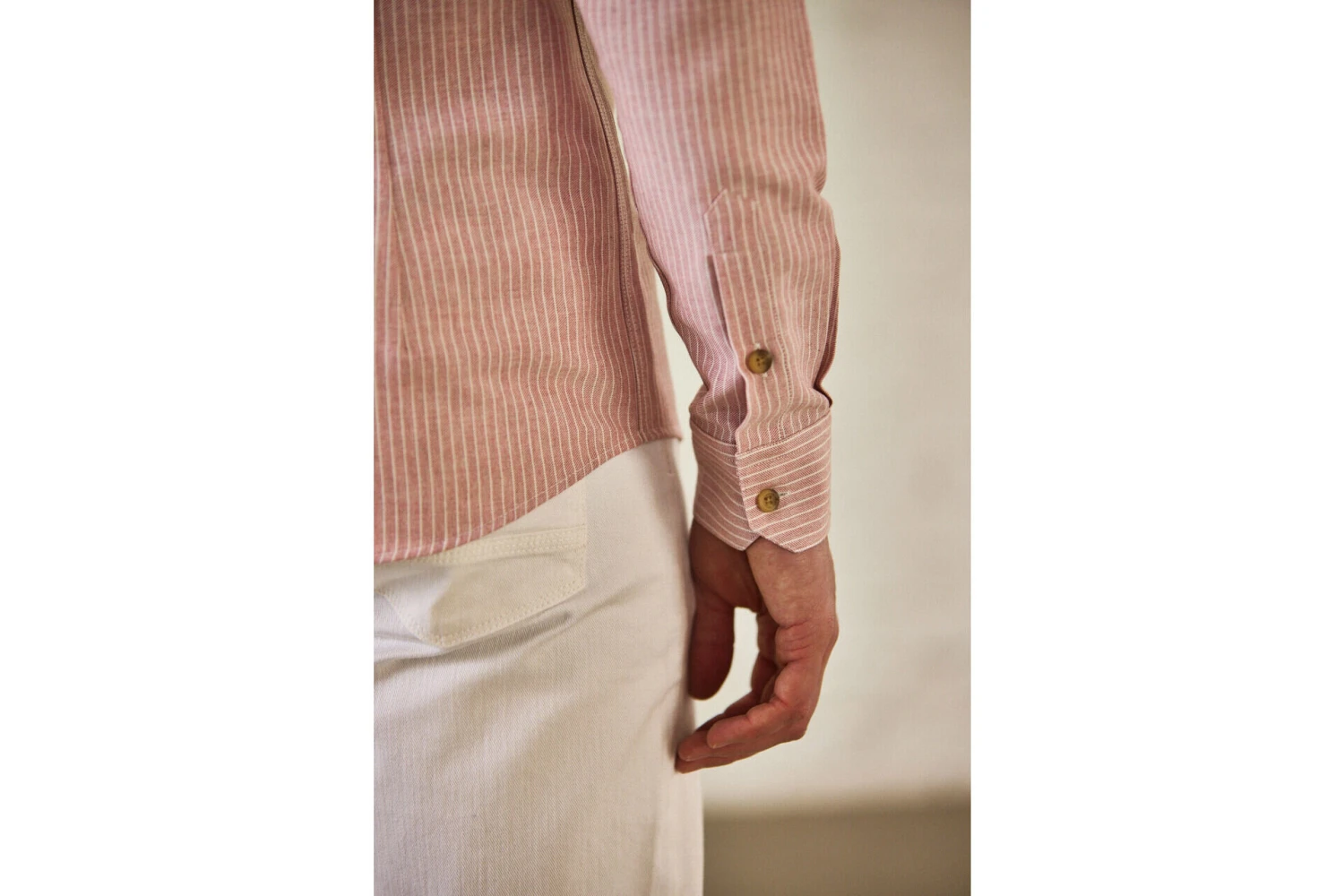 Freeman T. Porter Yoris Tokka Chemise Rayée Homme, Dusty Rose – Image 6