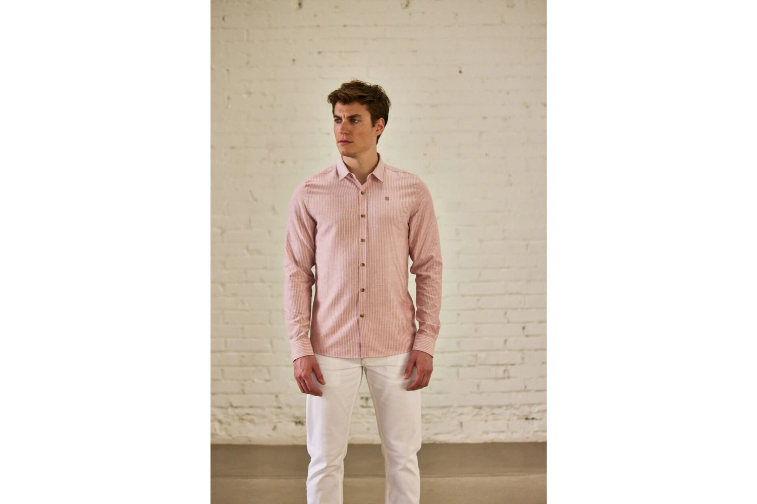 Freeman T. Porter Yoris Tokka Chemise Rayée Homme, Dusty Rose – Image 7
