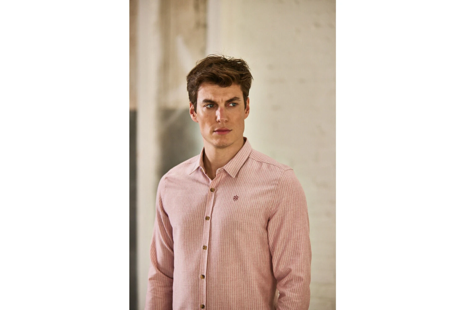 Freeman T. Porter Yoris Tokka Chemise Rayée Homme, Dusty Rose – Image 8