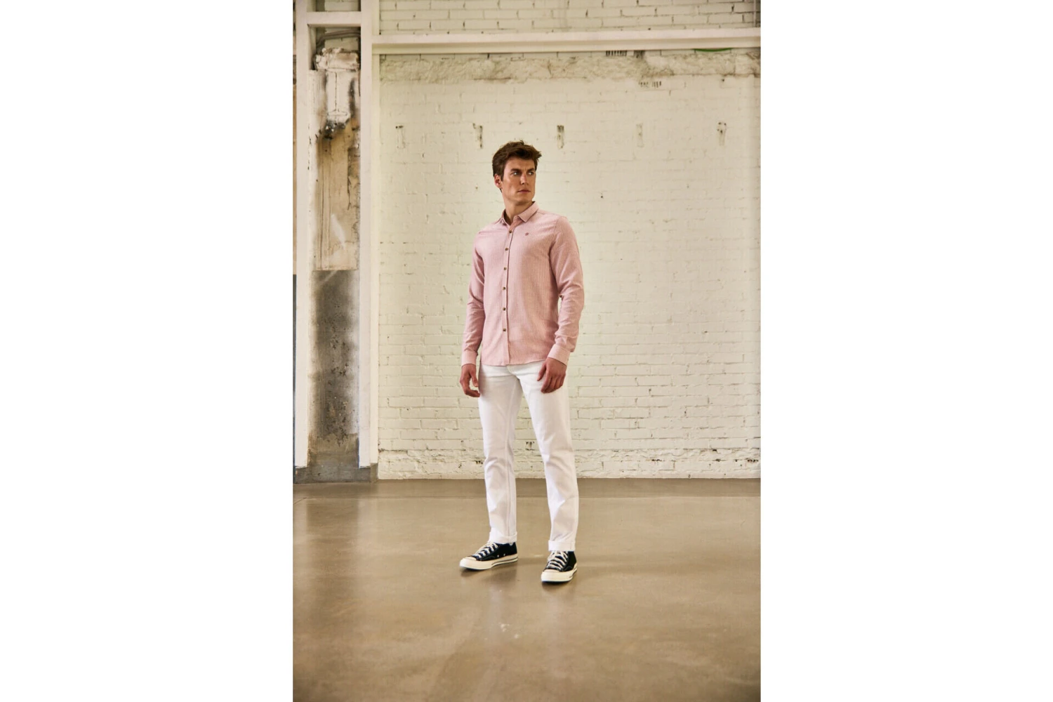 Freeman T. Porter Yoris Tokka Chemise Rayée Homme, Dusty Rose